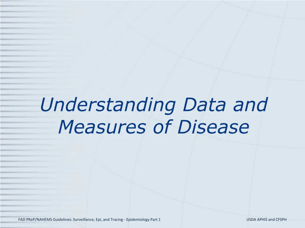 understanding data and measures of disease