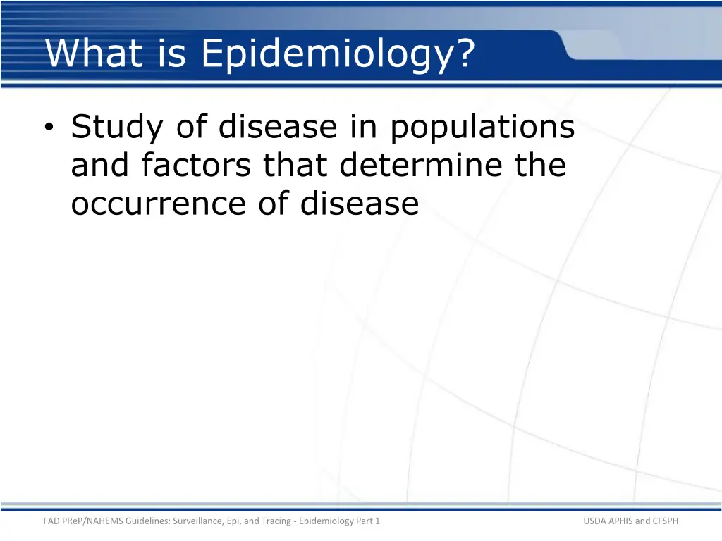 what is epidemiology