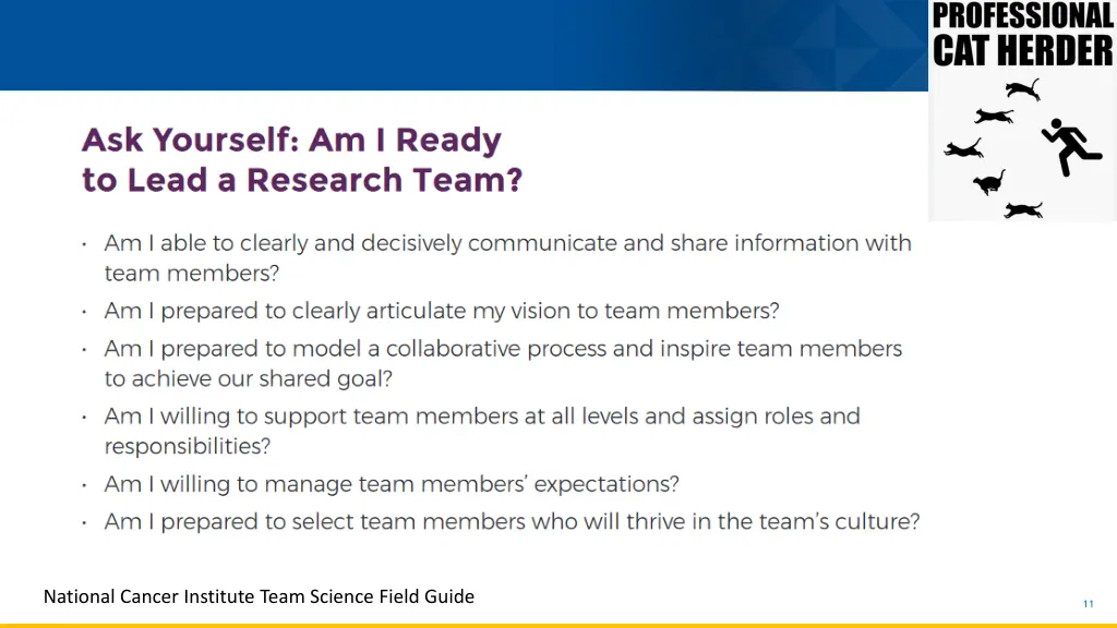 national cancer institute team science field guide