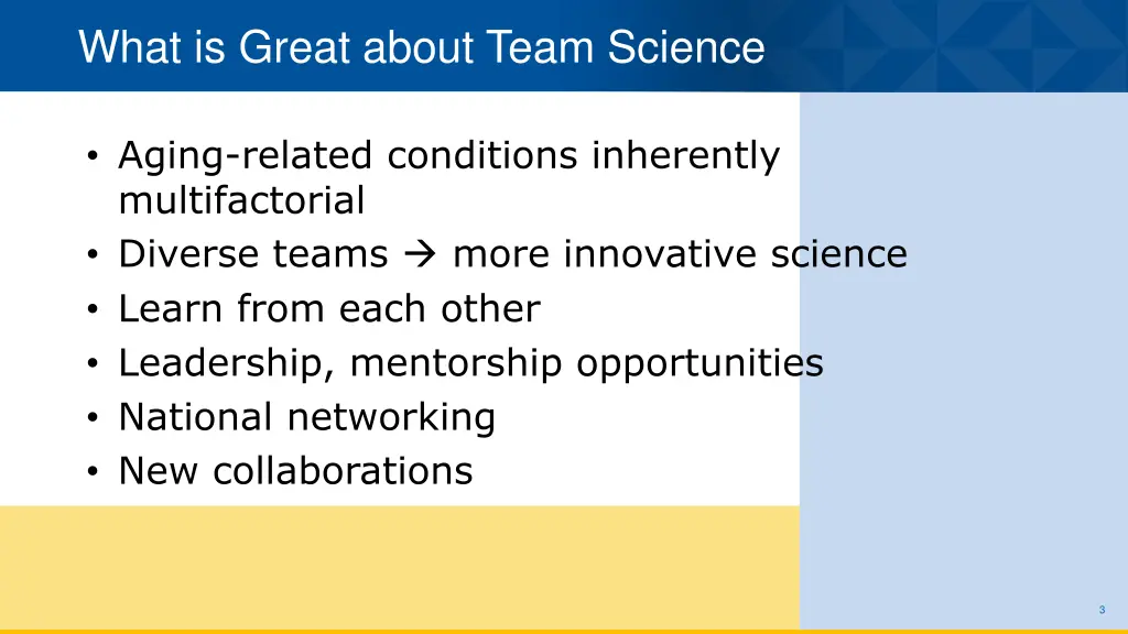 what is great about team science