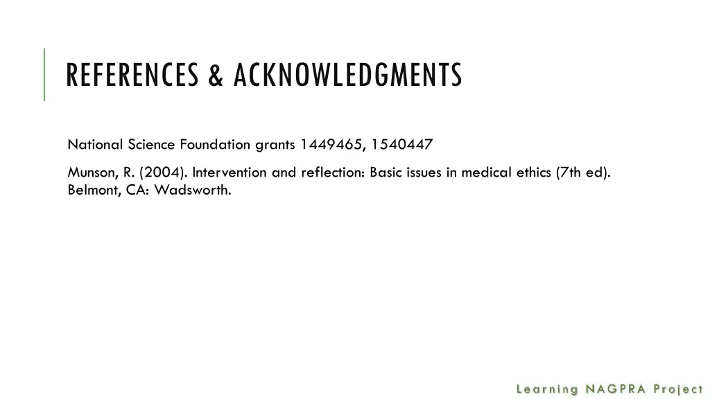 references acknowledgments