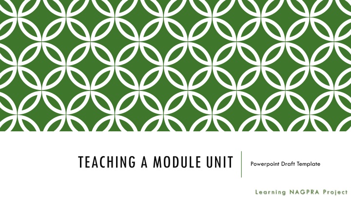 teaching a module unit