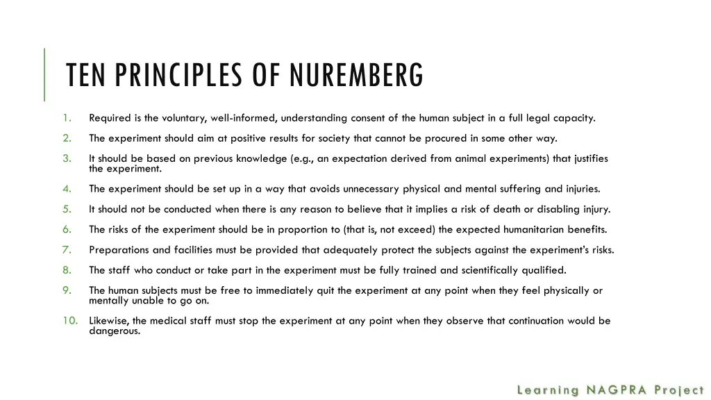 ten principles of nuremberg