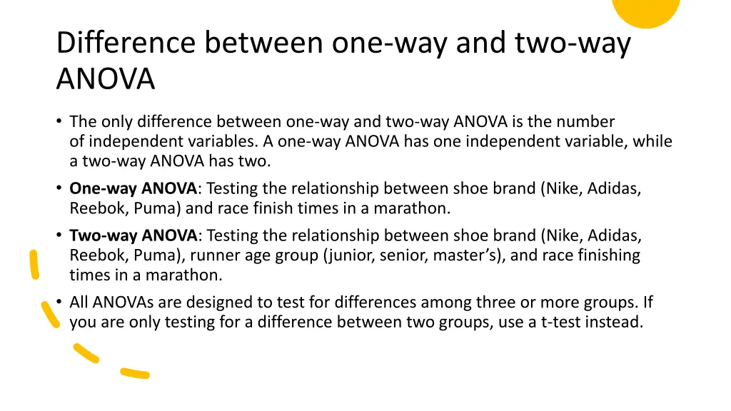 difference between one way and two way anova