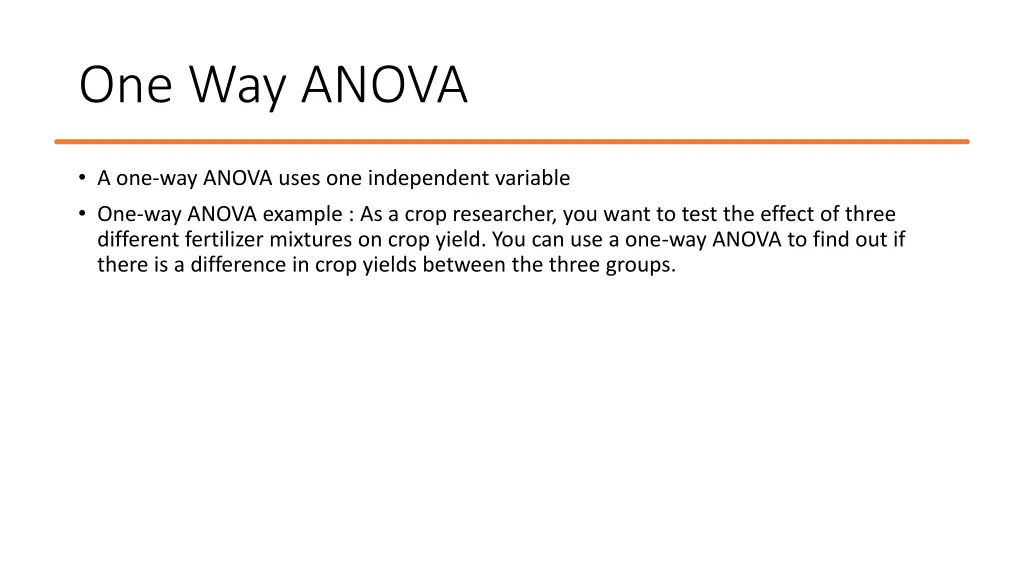 one way anova