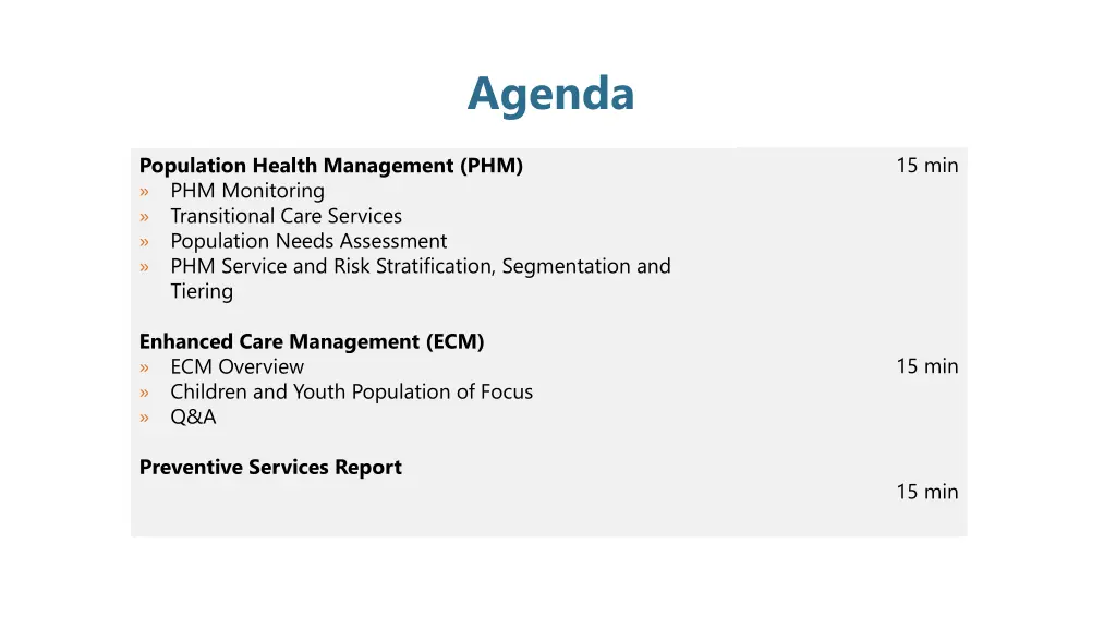 agenda 1