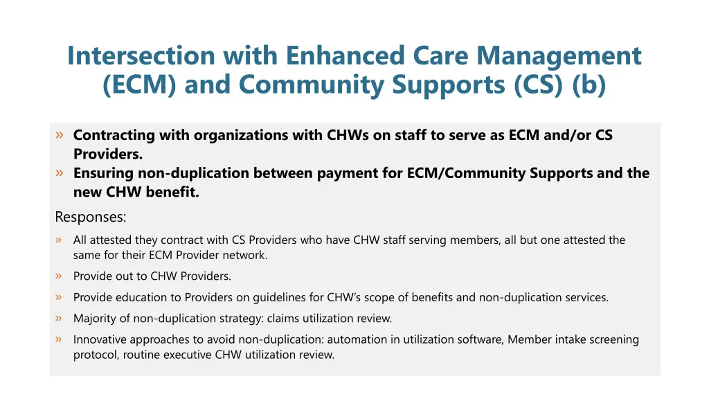 intersection with enhanced care management