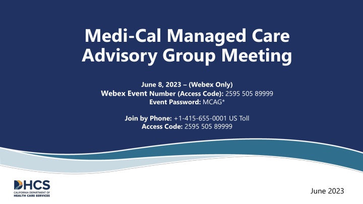 medi cal managed care advisory group meeting