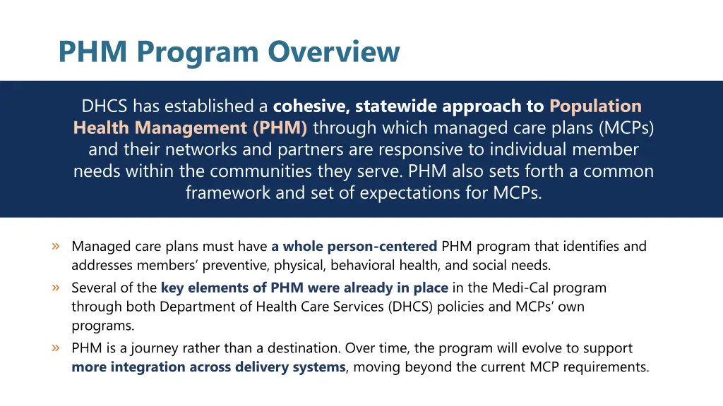 phm program overview