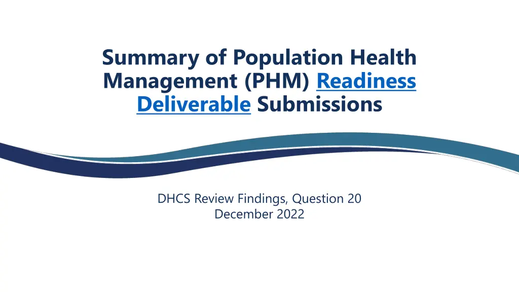 summary of population health management