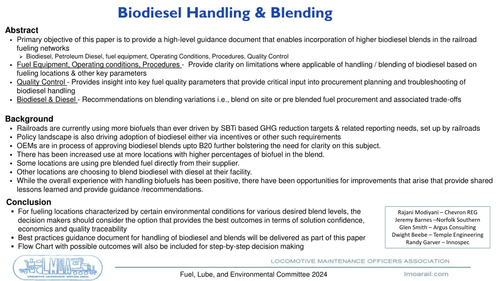 biodiesel handling blending