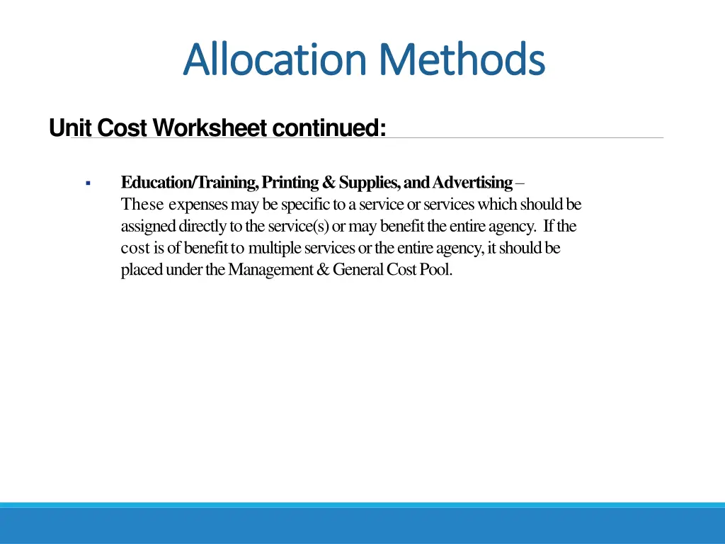 allocation methods allocation methods 2