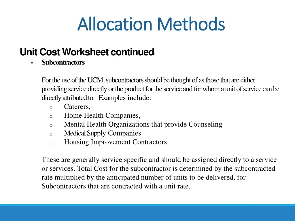 allocation methods allocation methods 4