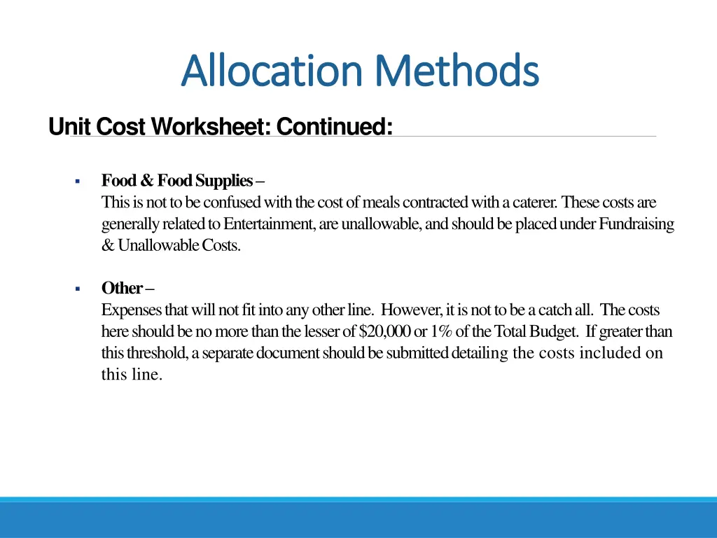 allocation methods allocation methods 6