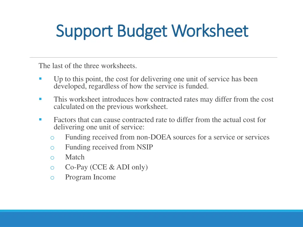 support budget worksheet support budget worksheet