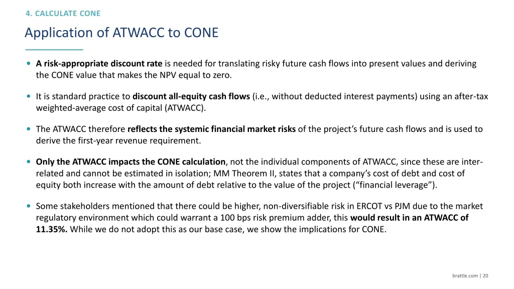 application of atwacc to cone