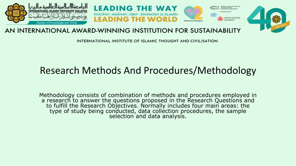 research methods and procedures methodology