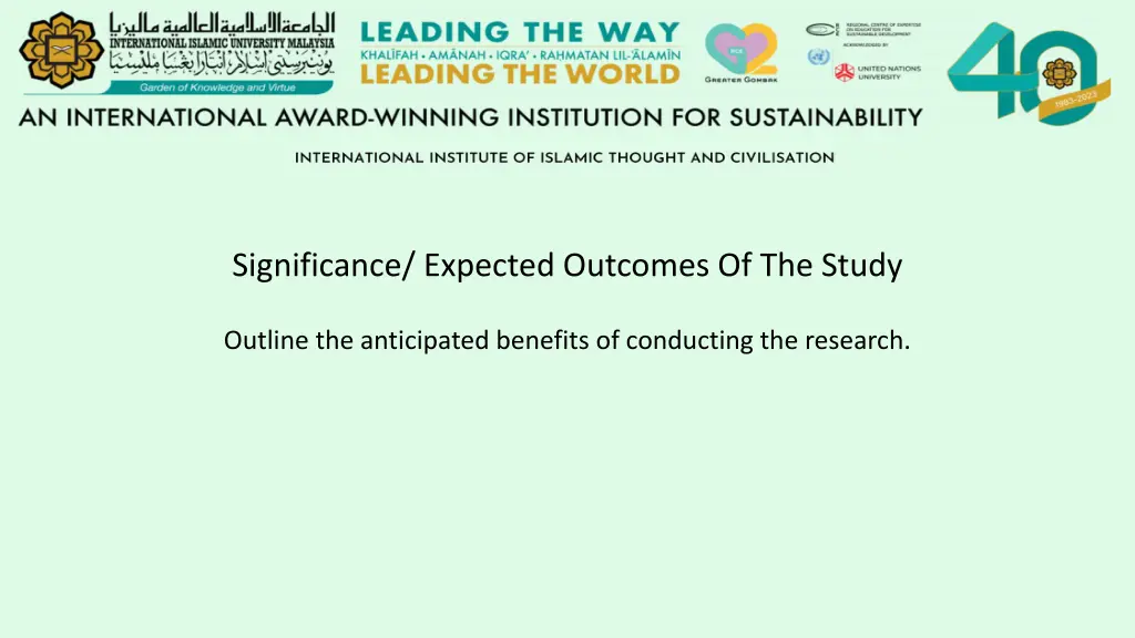 significance expected outcomes of the study