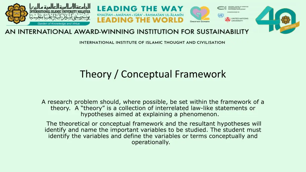 theory conceptual framework