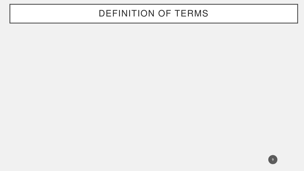 definition of terms