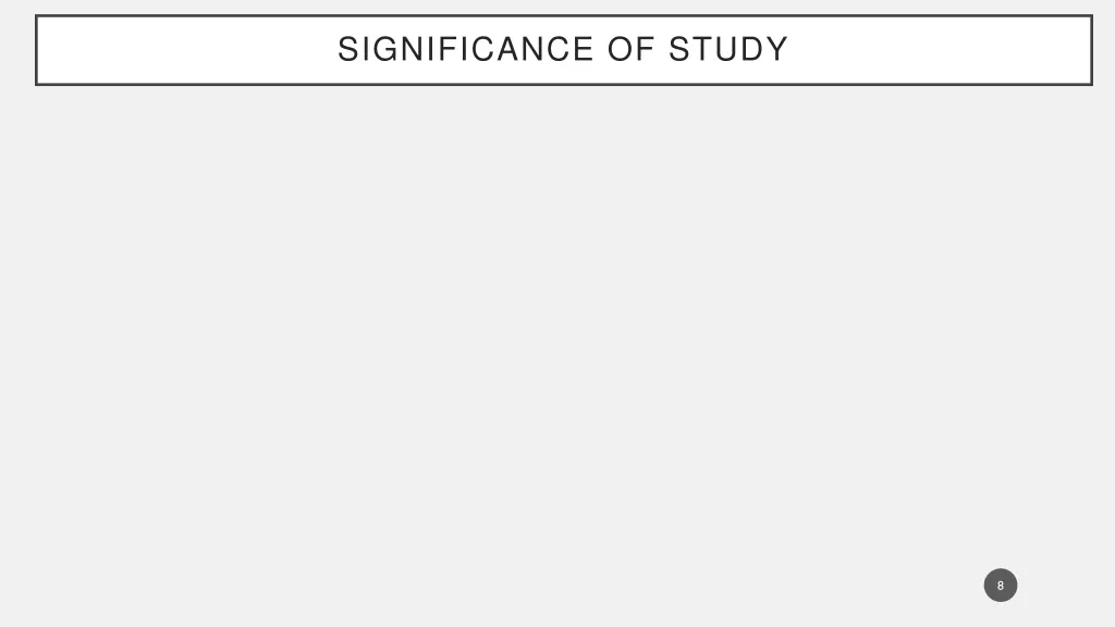 significance of study