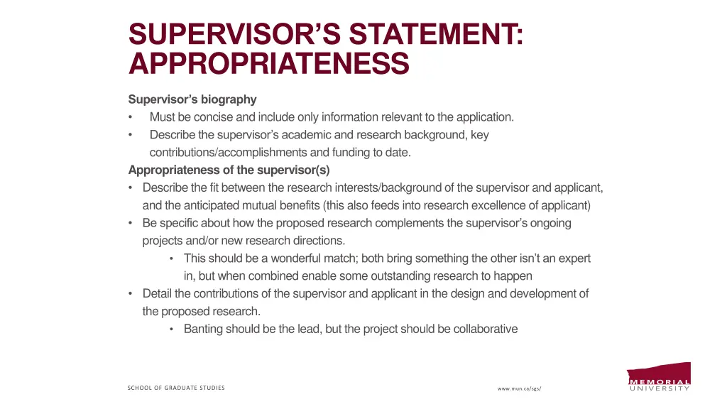 supervisor s statement appropriateness