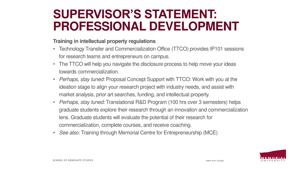 supervisor s statement professional development 2