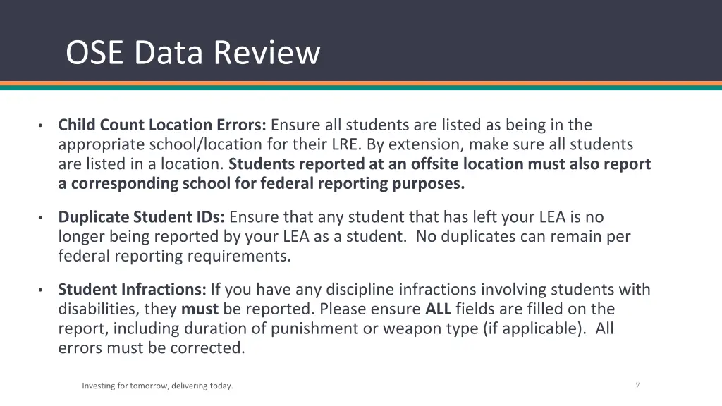 ose data review 2