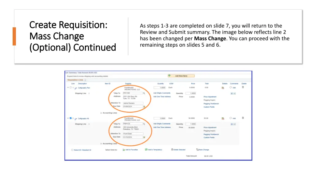 create requisition create requisition mass change 1