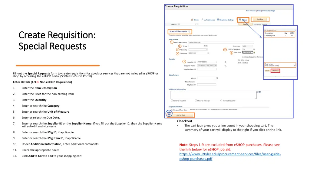 create requisition create requisition special