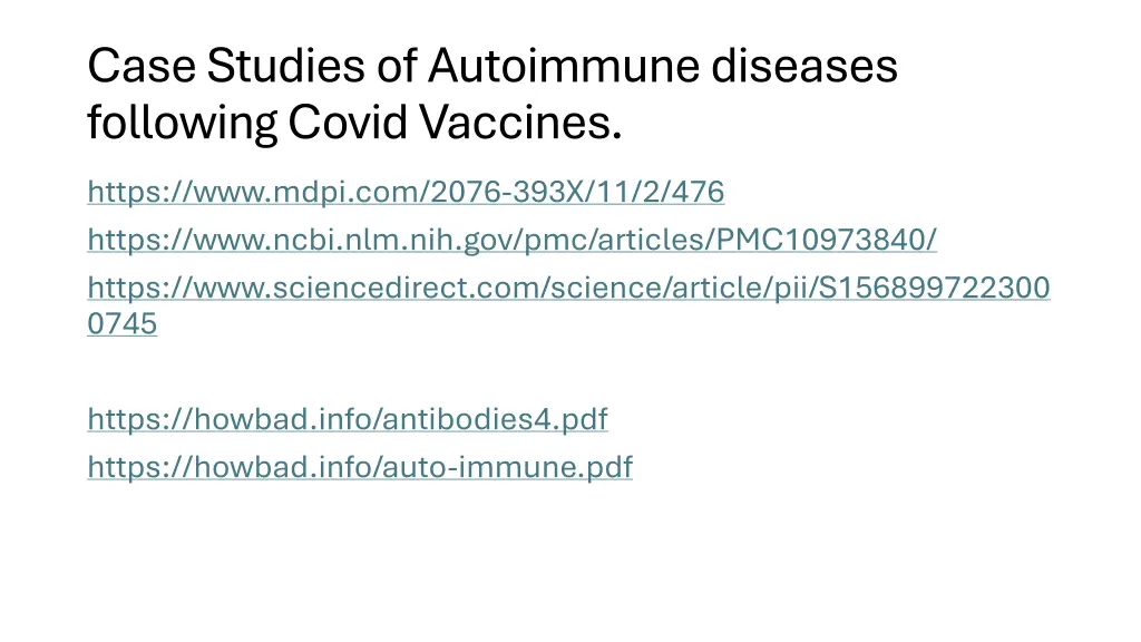 case studies of autoimmune diseases following