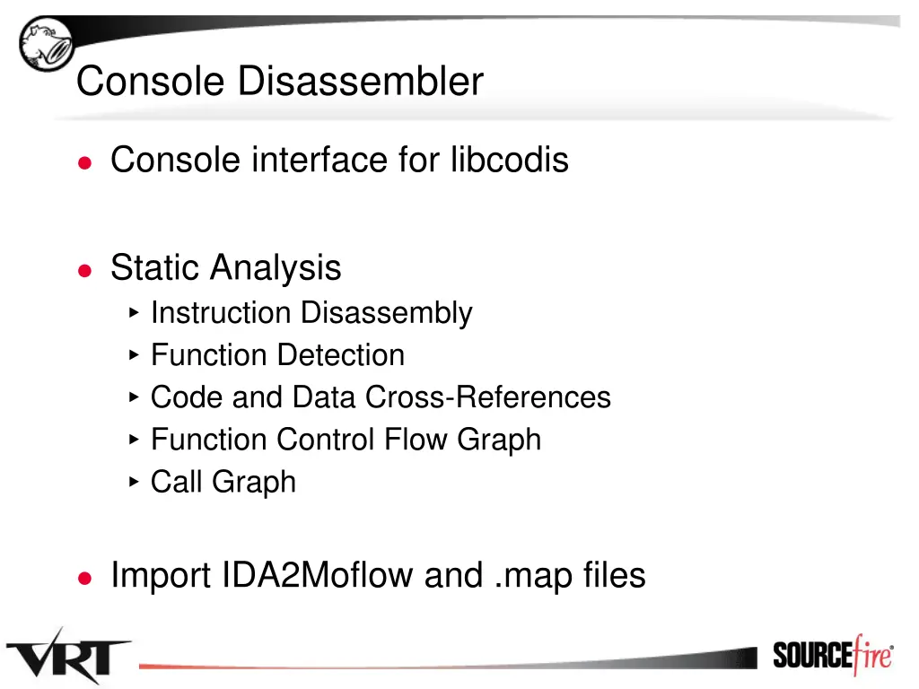 console disassembler