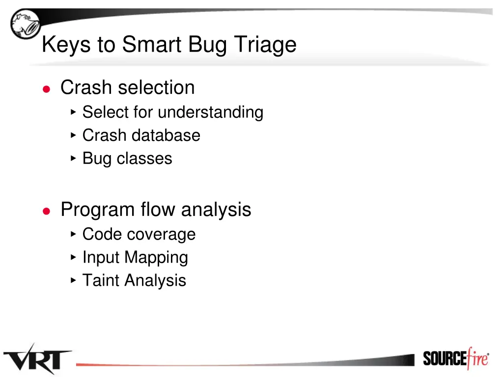 keys to smart bug triage