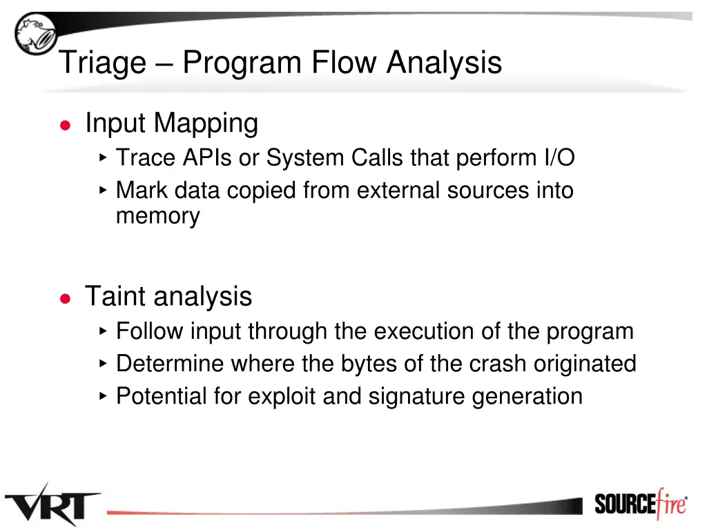 triage program flow analysis 1