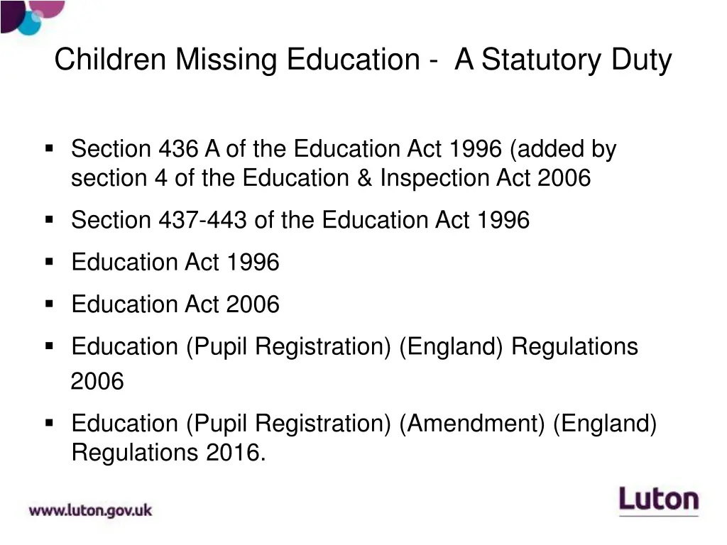 children missing education a statutory duty