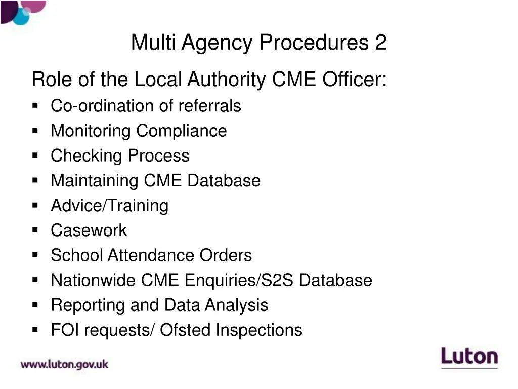 multi agency procedures 2