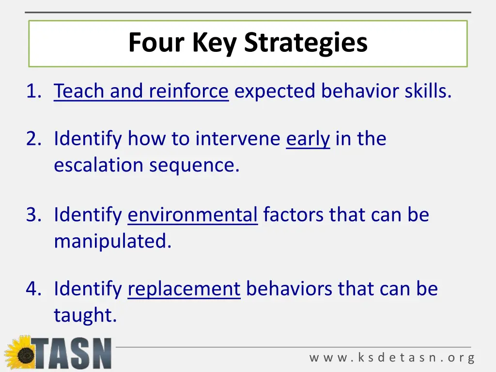 four key strategies