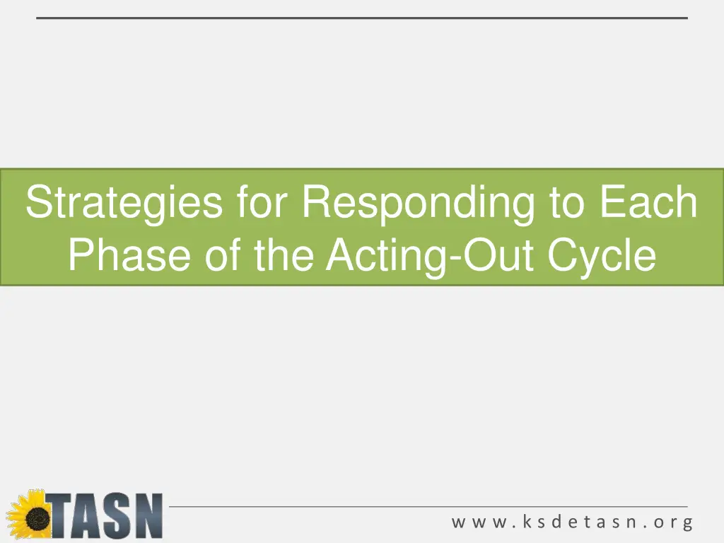 strategies for responding to each phase