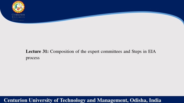 lecture 31 composition of the expert committees