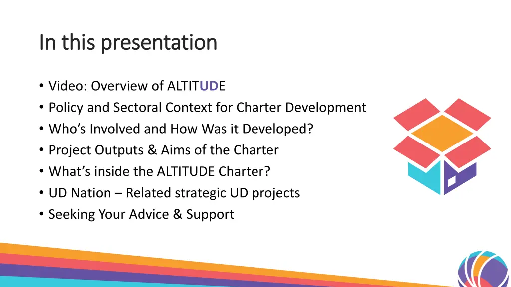 in this presentation in this presentation