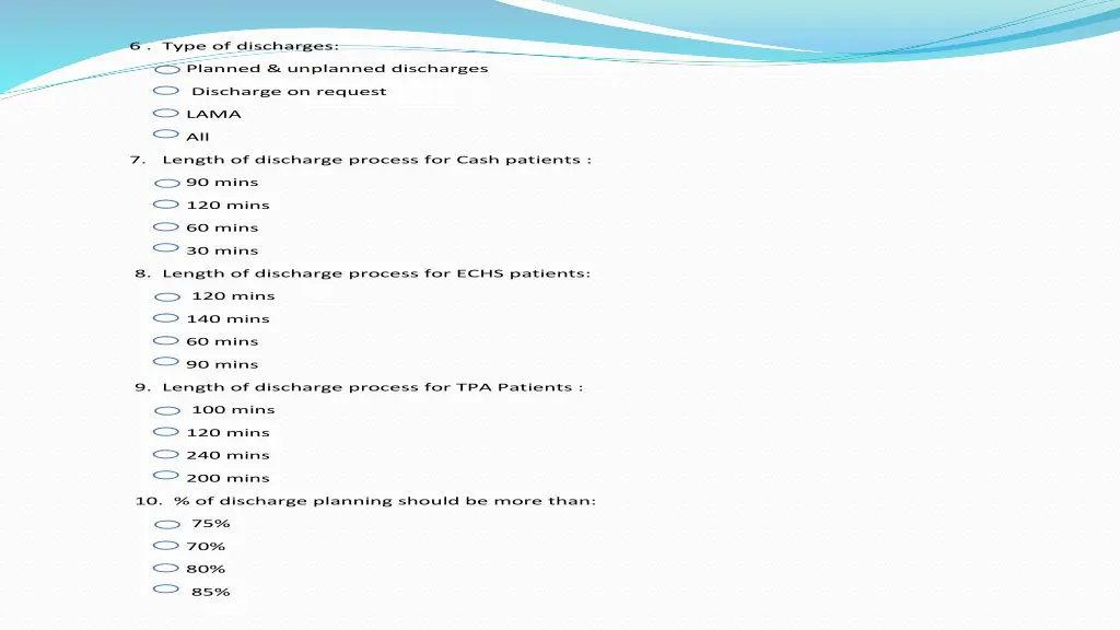 6 type of discharges