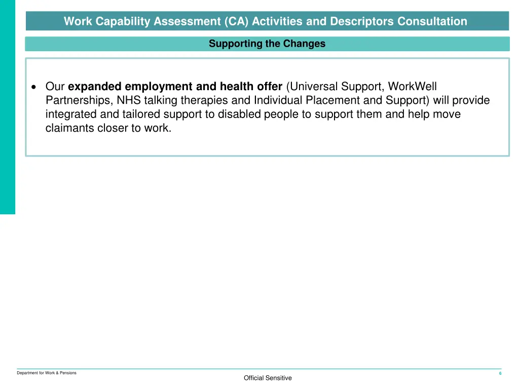 work capability assessment ca activities