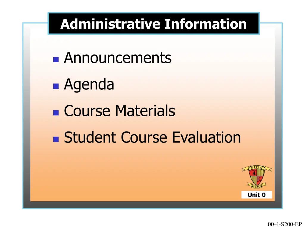 administrative information