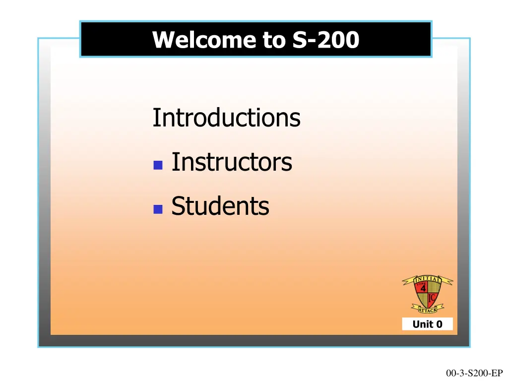 welcome to s 200