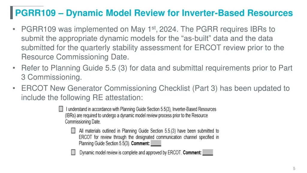 pgrr109 dynamic model review for inverter based