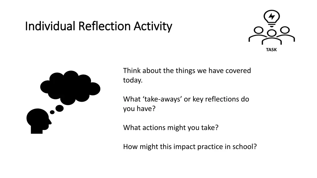 individual reflection activity individual