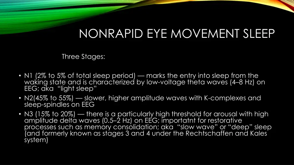 nonrapid eye movement sleep
