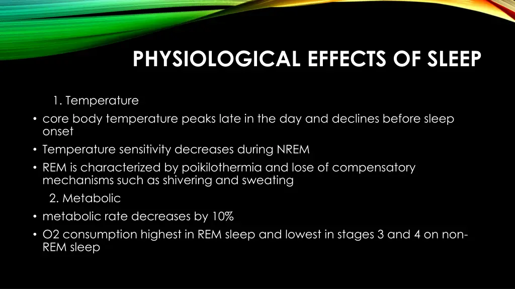 physiological effects of sleep