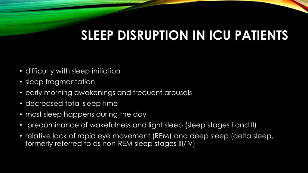sleep disruption in icu patients