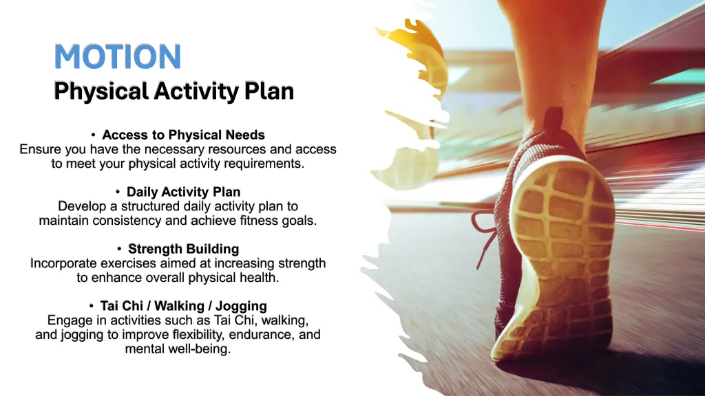 motion physical activityplan